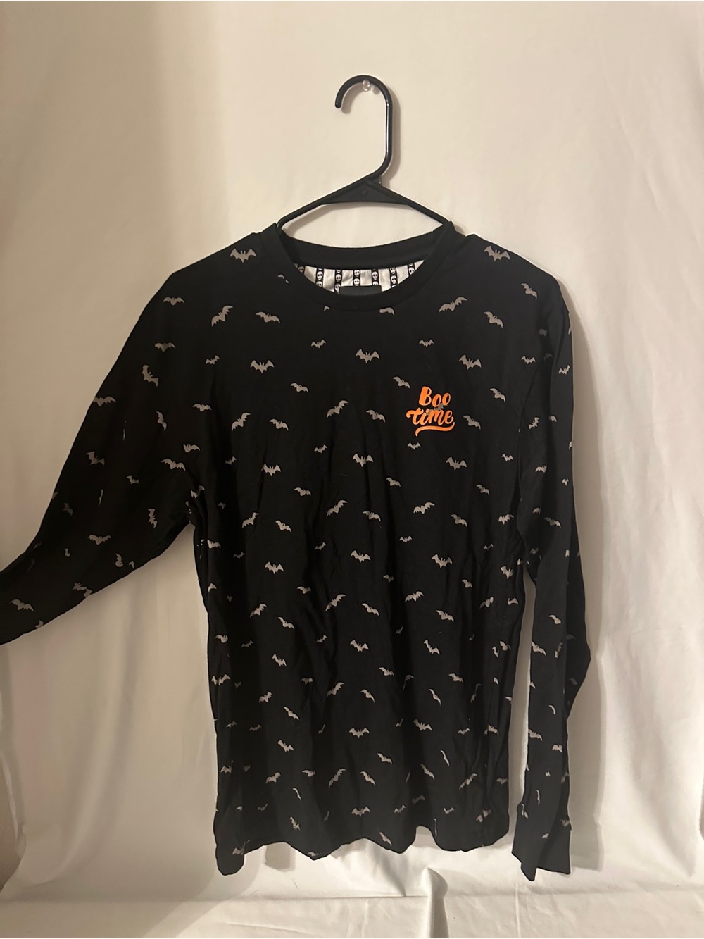 Denim & Flower Black and Grey “Boo Time” Long Sleeved Tee